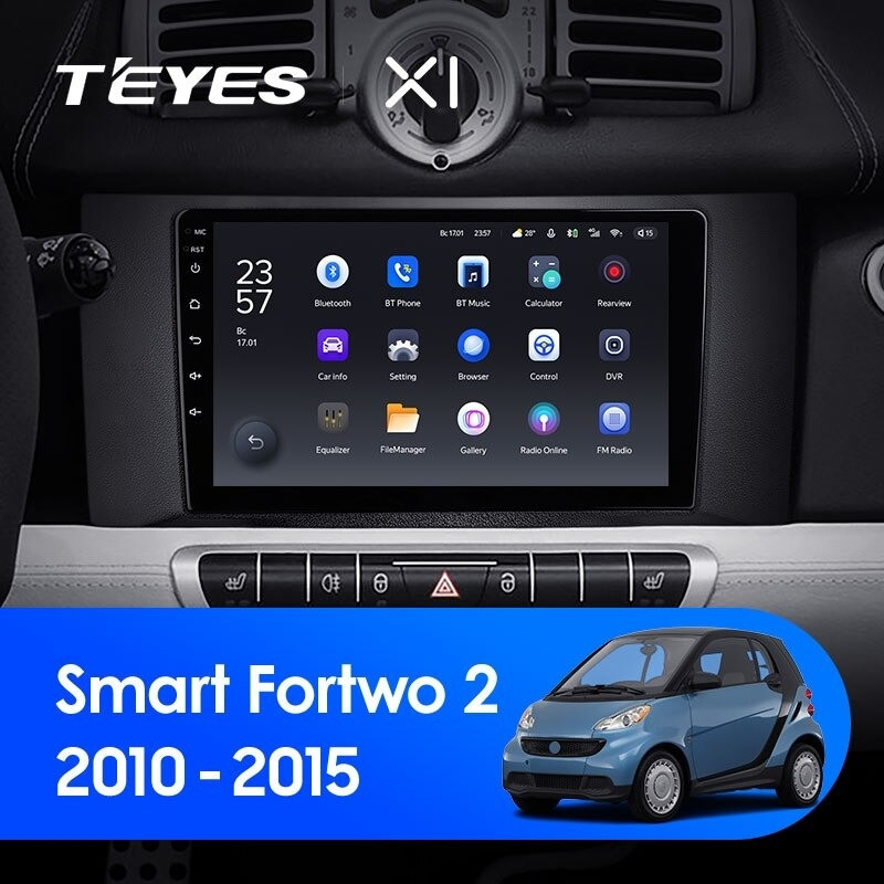 Штатная магнитола Teyes X1 4G 232 Mercedes Benz Smart Fortwo 2 2010-2015 2650000₽