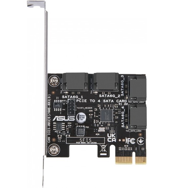 Контроллер ASUS PCIE TO 4 SATA (90MC0AZ0-M0ECY0)