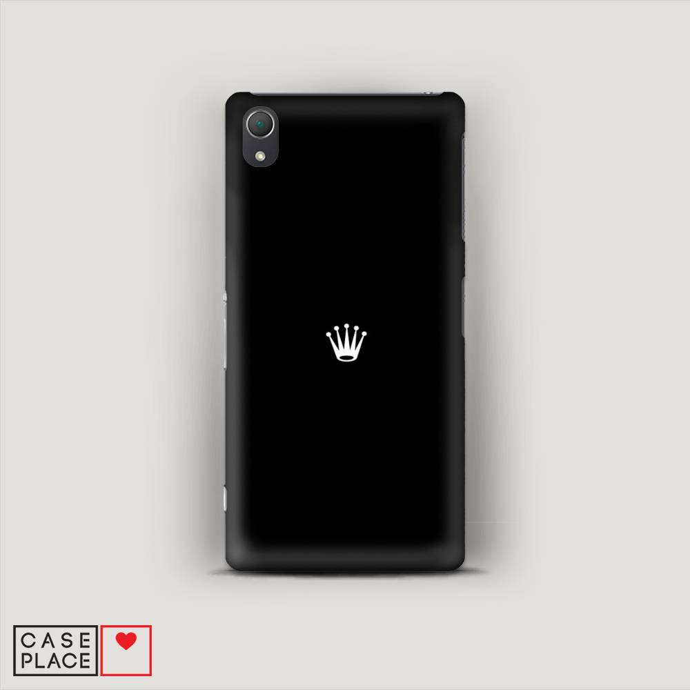 

Пластиковый чехол "Белая корона на черном фоне" на Sony Xperia Z2