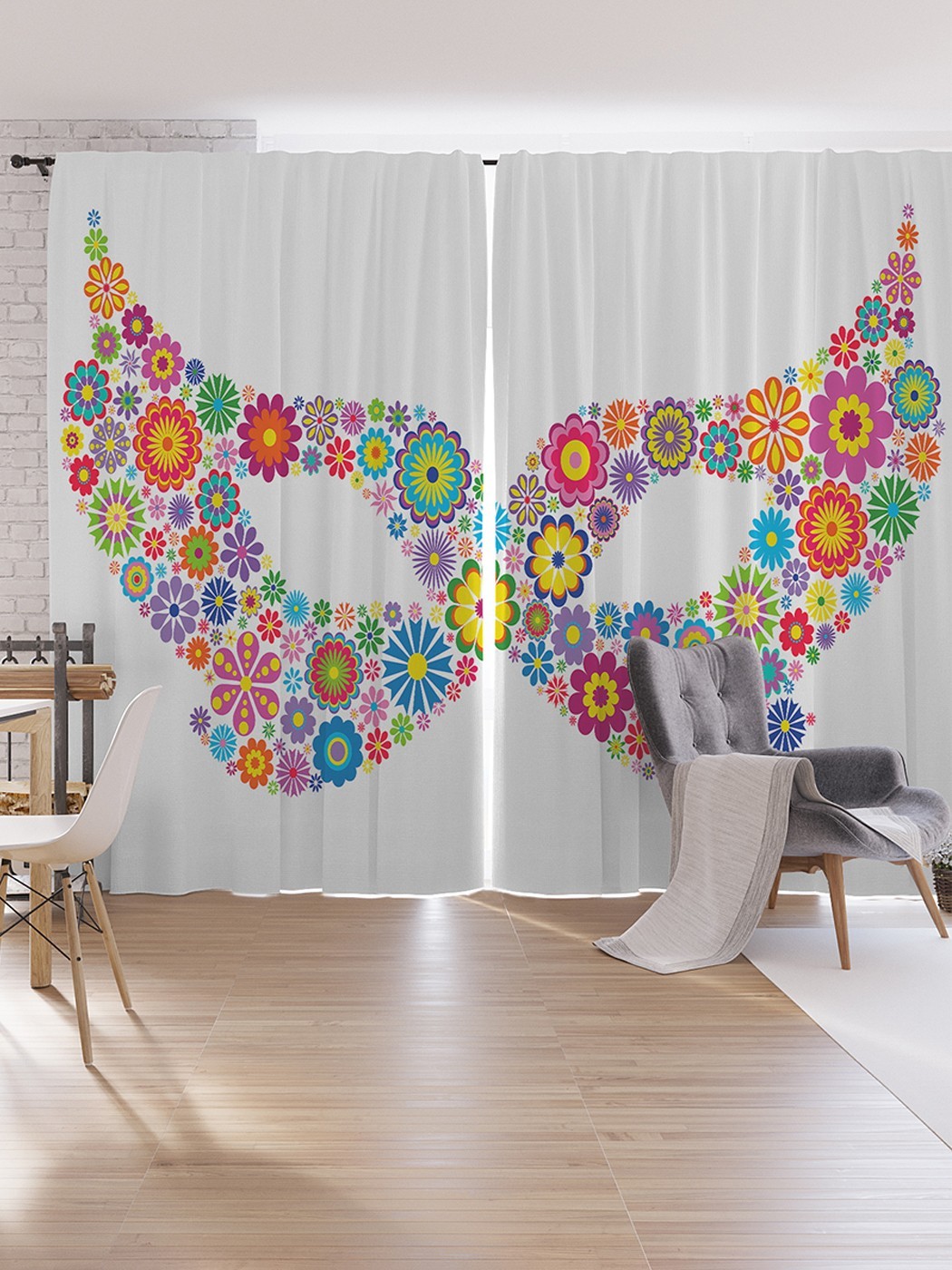 

Шторы под лён JoyArty "Маска природы", серия Oxford DeLux, 340х265 см, Маска природы