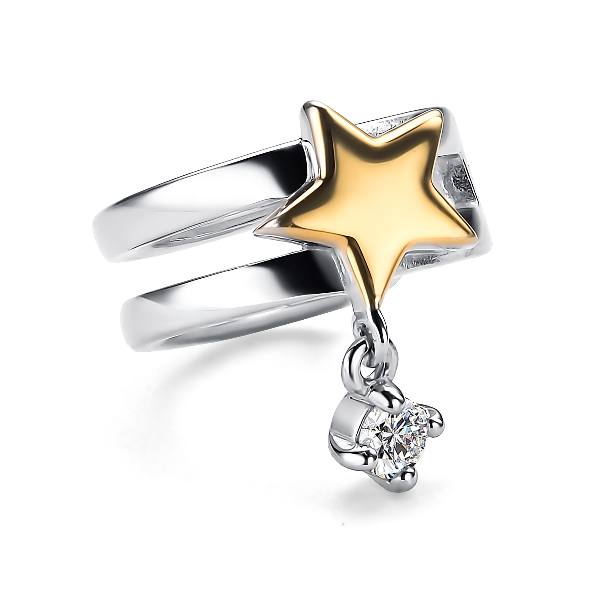 

Моносерьга из серебра со swarovski АЛЬКОР 02-2598/00СВ-18, 02-2598/00СВ-18