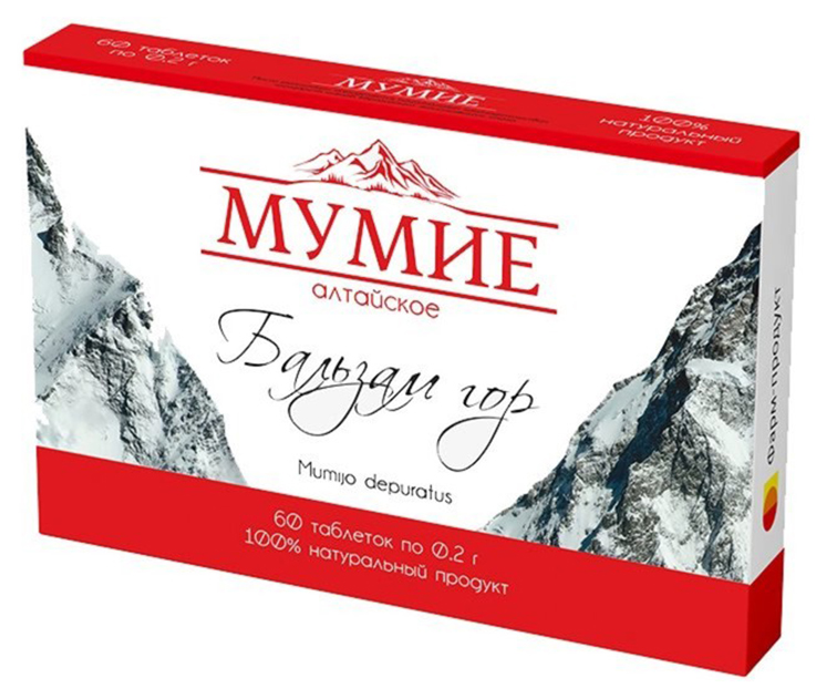 Купить Мумие алтайское Фарм-продукт Mальзам гор таблетки 60 шт.