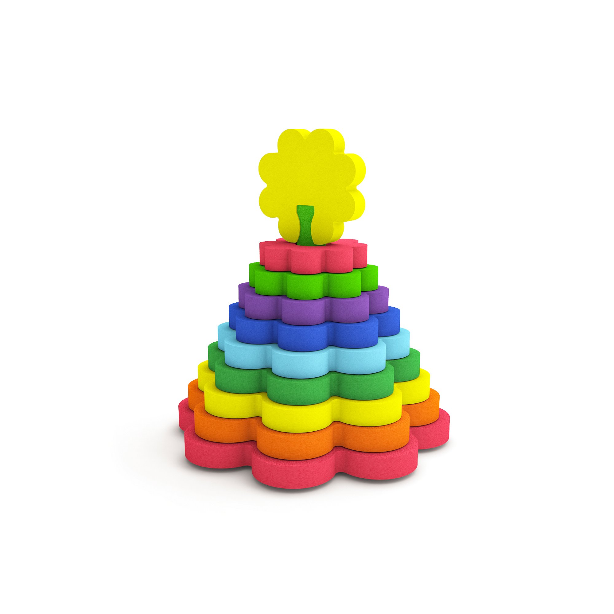 Пирамидка El`BascoToys Цветок 16-003 пирамидка cортер c хранением развитие 30x23x5 см