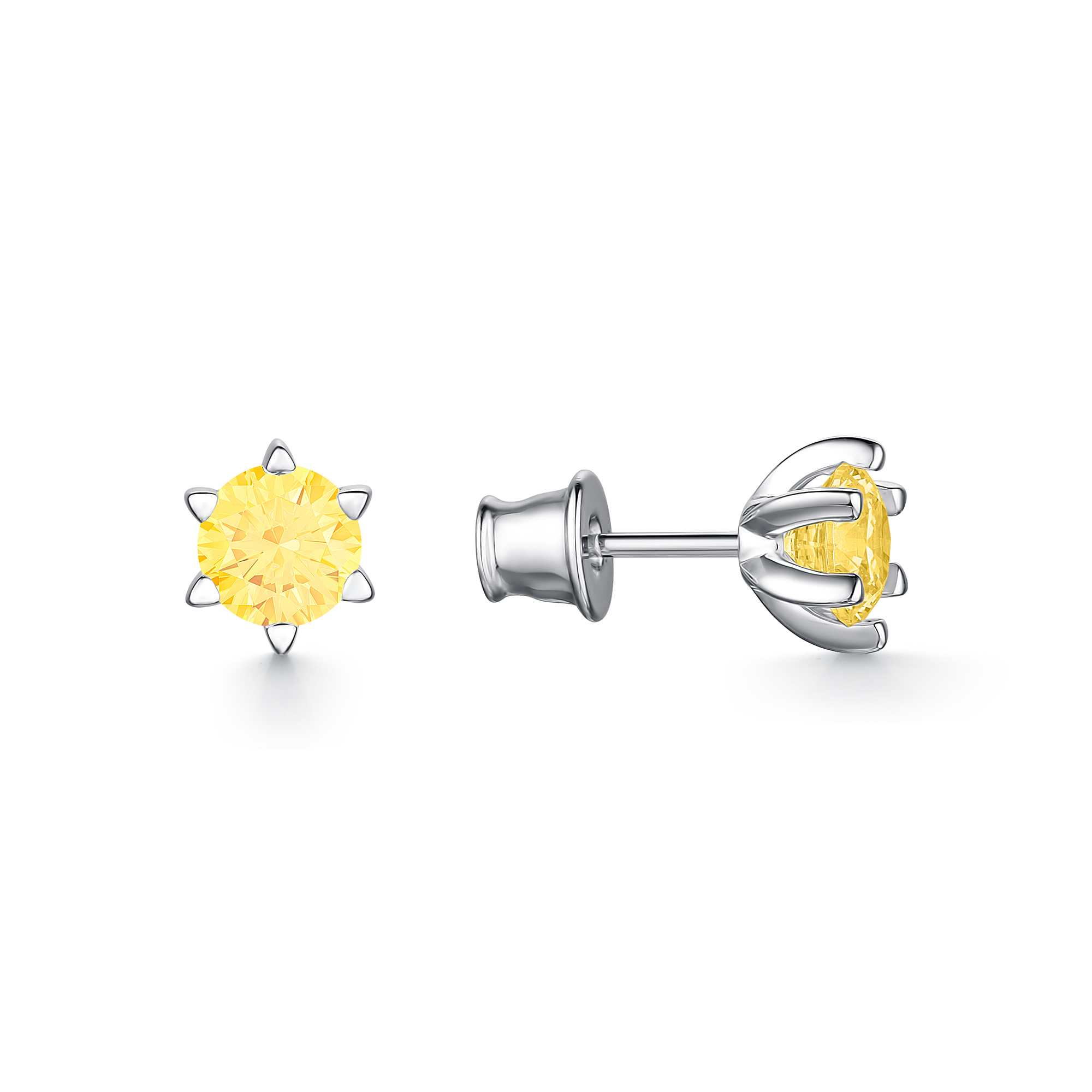 

Серьги пусеты из серебра со swarovski АЛЬКОР 02-2626/0СВ4-00, 02-2626/0СВ4-00