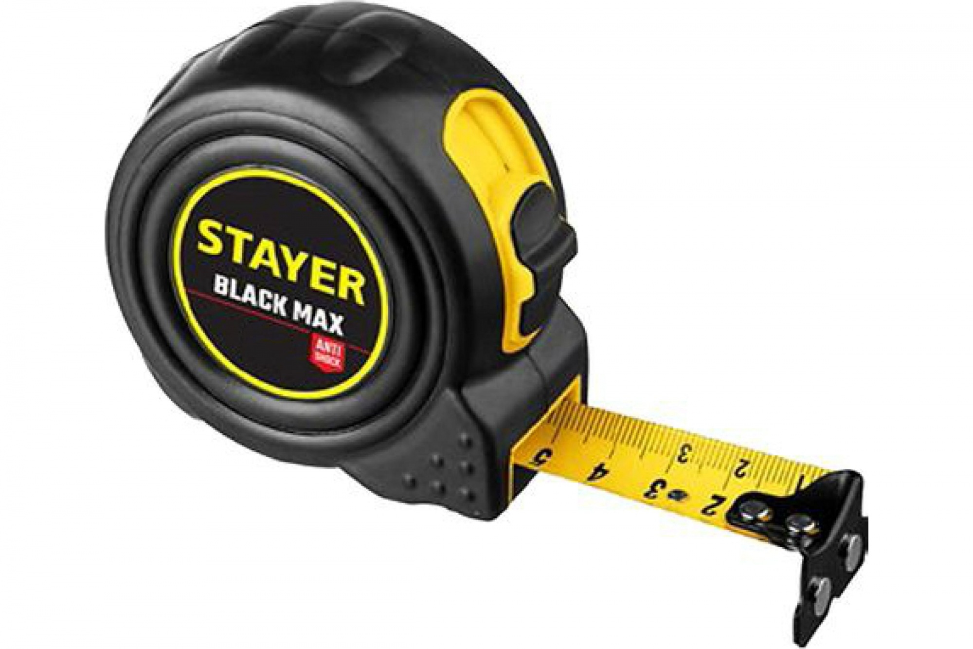 Рулетка STAYER BlackMax, длина 10 метров, ширина 25мм