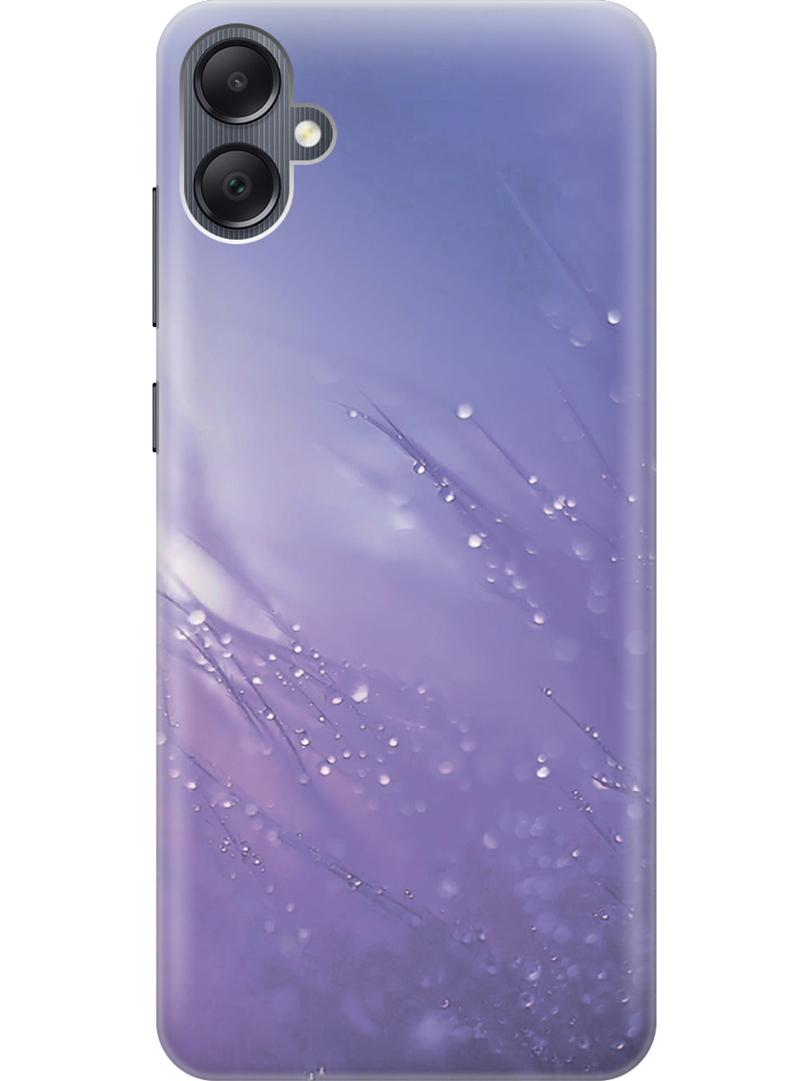 

Силиконовый чехол на Samsung Galaxy A05 "Капли на синей траве", Белый;синий, 20001452