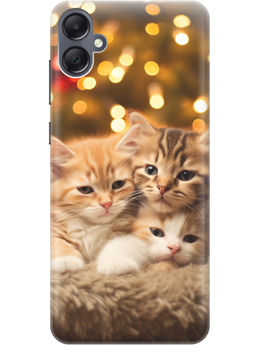 

Силиконовый чехол на Samsung Galaxy A05 "Новогодние котики", Бежевый;желтый, 20001452