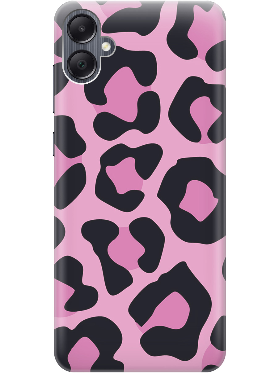 

Силиконовый чехол на Samsung Galaxy A05 "Розовый леопард", Розовый;черный, 20001452