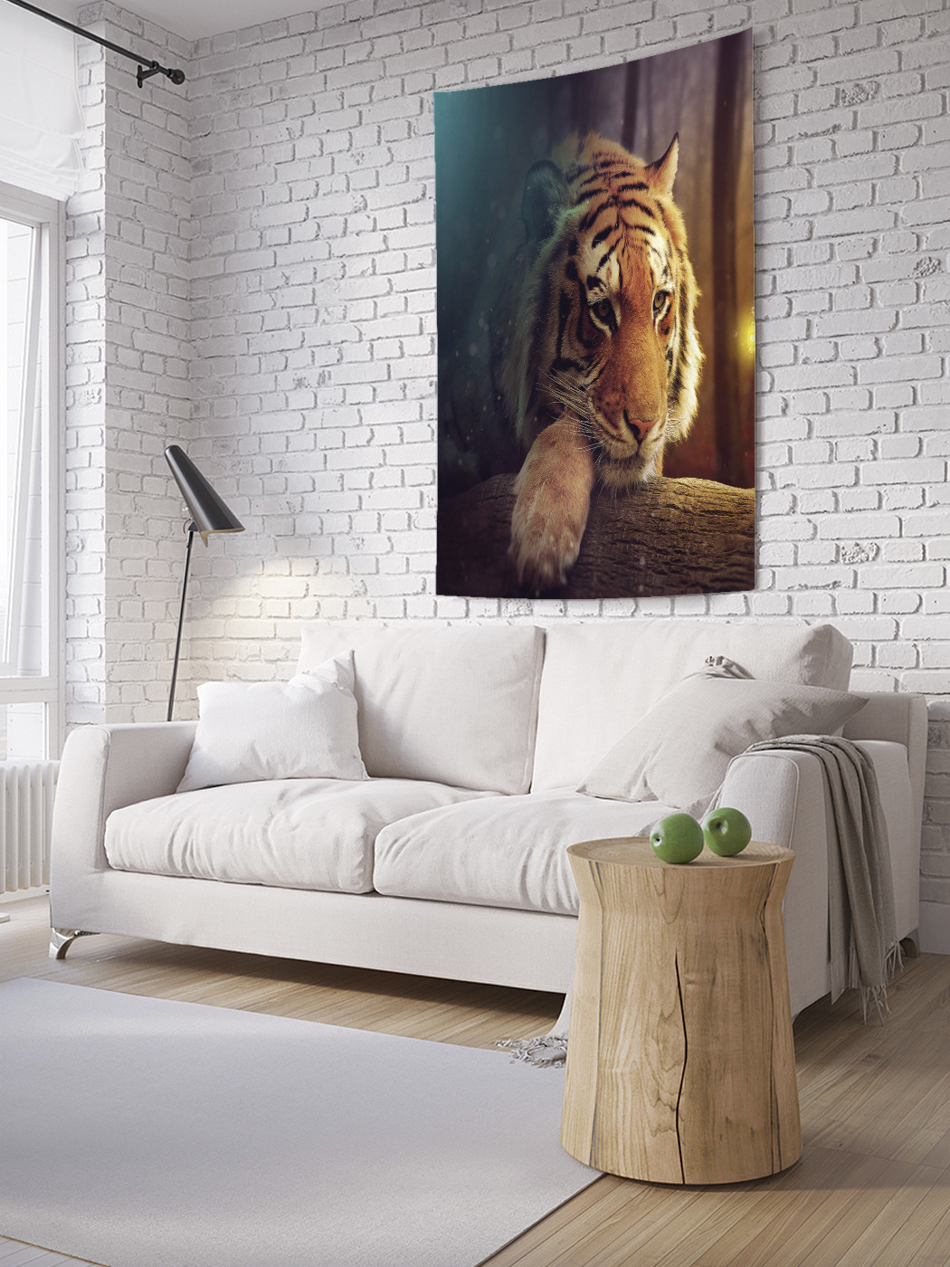 

Вертикальное фотопанно на стену JoyArty Скучающий тигр 150x200 см, Скучающий тигр