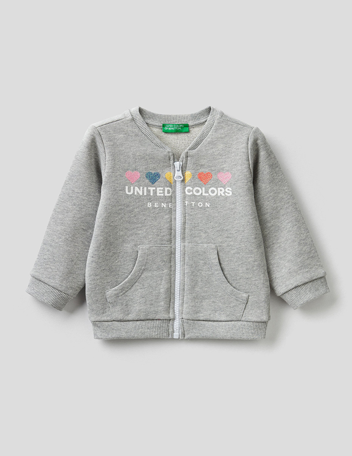 

Толстовка детская Benetton 22P_3J70C5920_501_82 серый р.80, 22P_3J70C5920_501