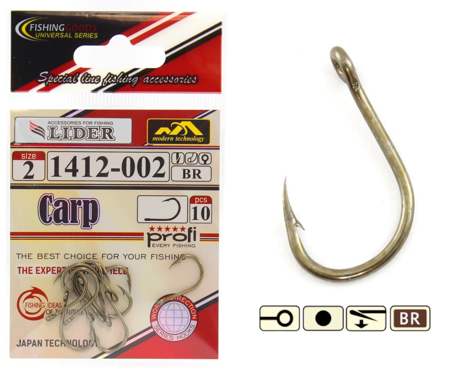 Крючок LIDER CARP BR №10 10 шт