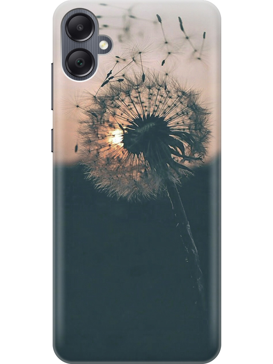 

Силиконовый чехол на Samsung Galaxy A05 "Одуванчик на закате", Серый;черный, 20001452