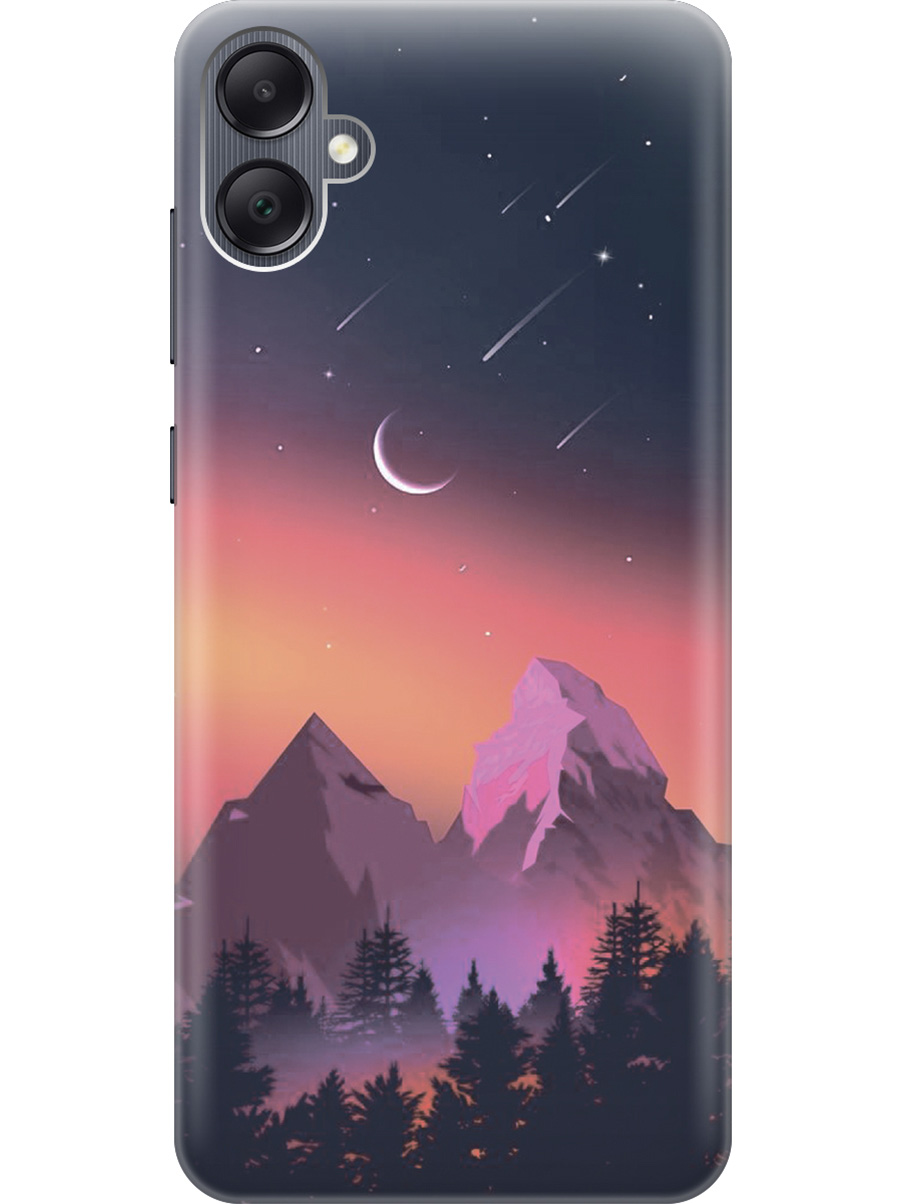 

Силиконовый чехол на Samsung Galaxy A05 "Горы и звездопад", Оранжевый;черный, 20001452
