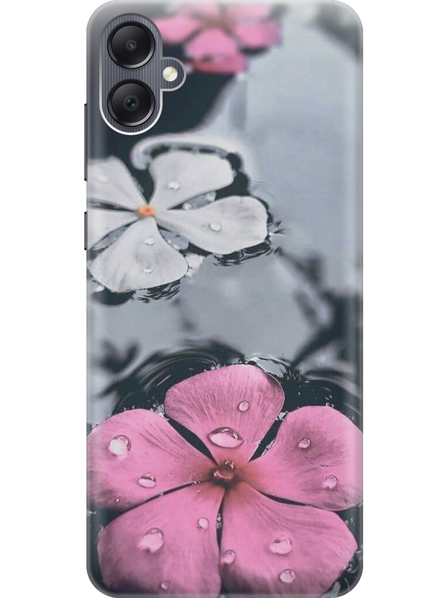 

Силиконовый чехол на Samsung Galaxy A05 "Фиалки в воде", Розовый;серый, 20001452