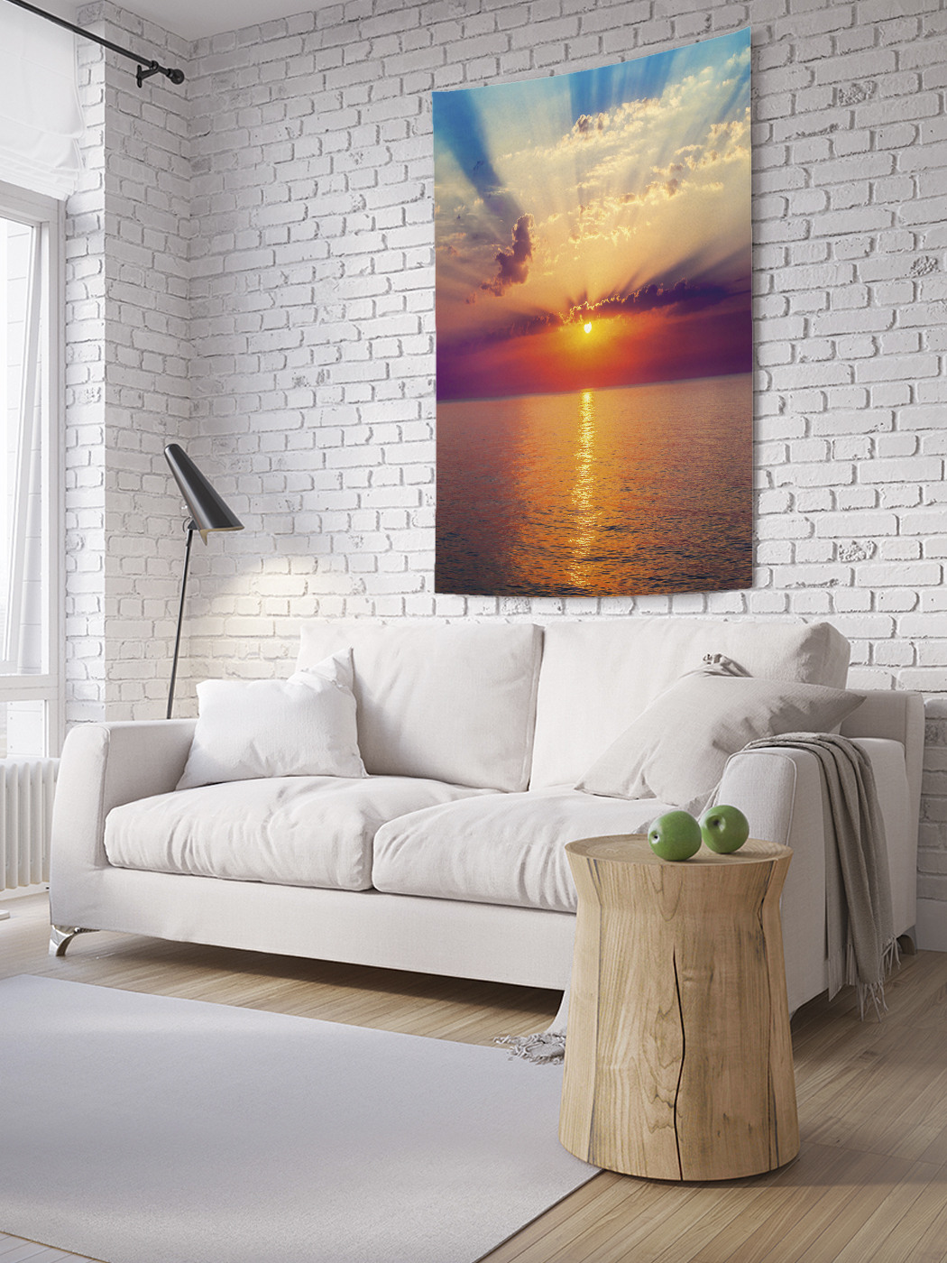 

Вертикальное фотопанно на стену JoyArty Огненный закат 150x200 см, Огненный закат