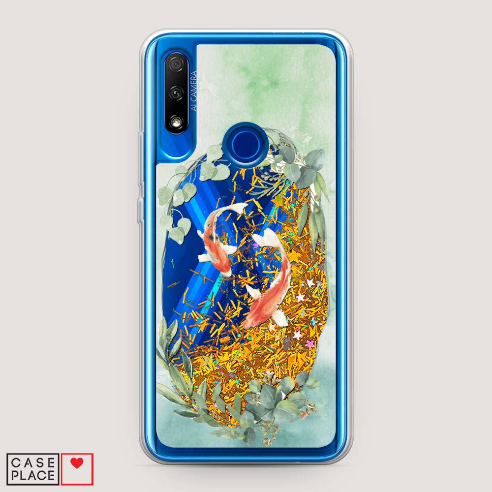 

Чехол Awog на Honor 9X "Две золотые рыбки", Зеленый, 69990-1