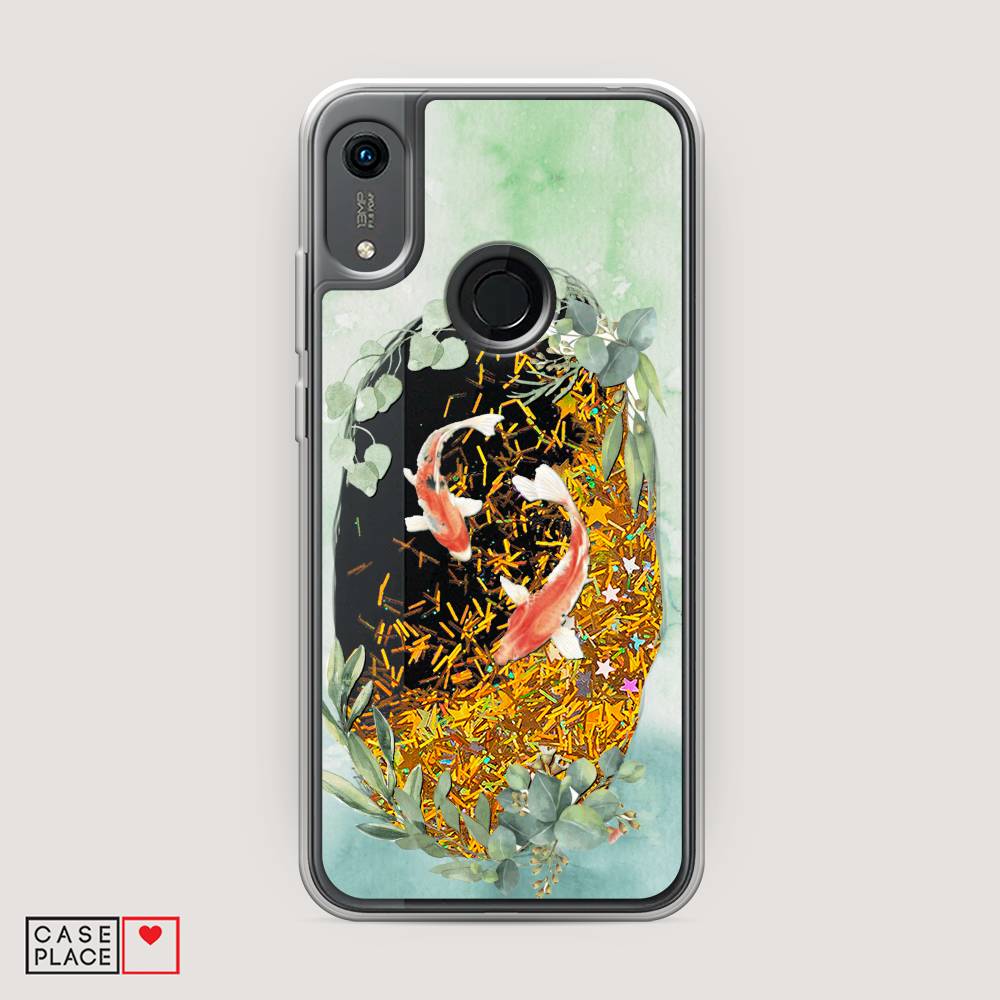 

Чехол Awog на Honor 8A (8A Pro/Prime) "Две золотые рыбки", Зеленый, 68790-1