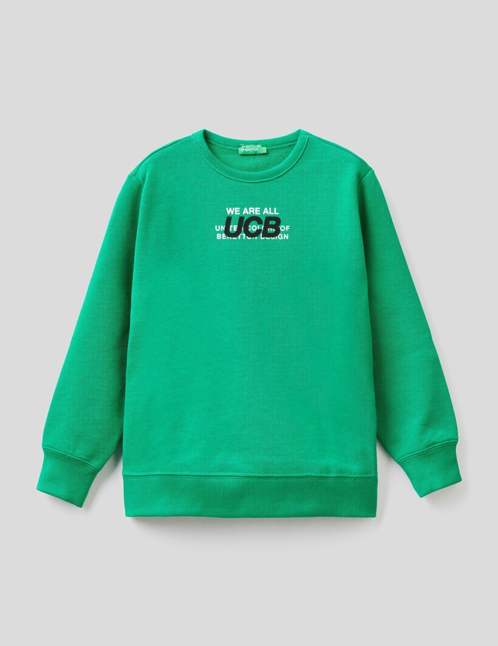 

Свитшот детский Benetton 22P_3J68C100P_108_L зеленый р.140, 22P_3J68C100P_108