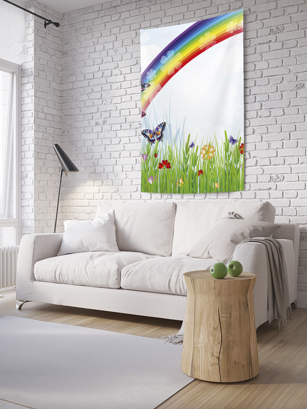 

Вертикальное фотопанно на стену JoyArty Винтажная радуга 150x200 см, Винтажная радуга