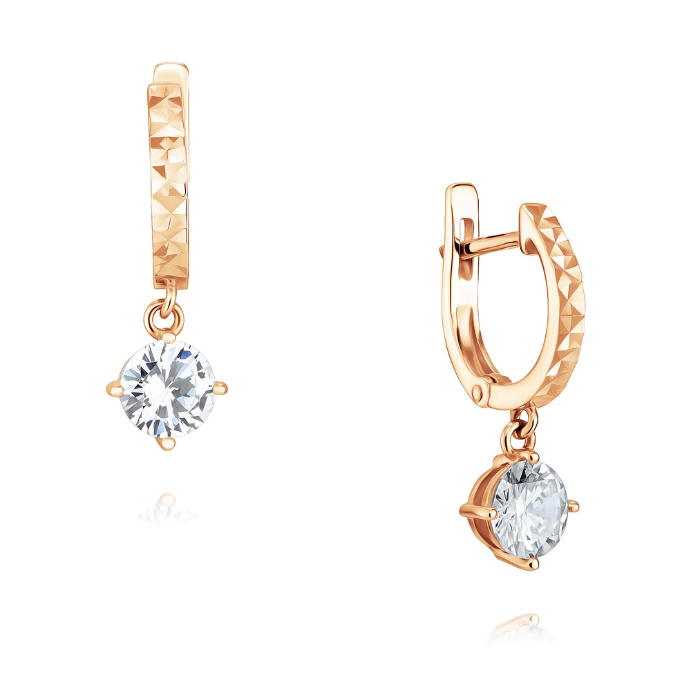 

Серьги из красного золота с фианитом ADAMAS 2452554/03-А507-72, 2452554/03-А507-72
