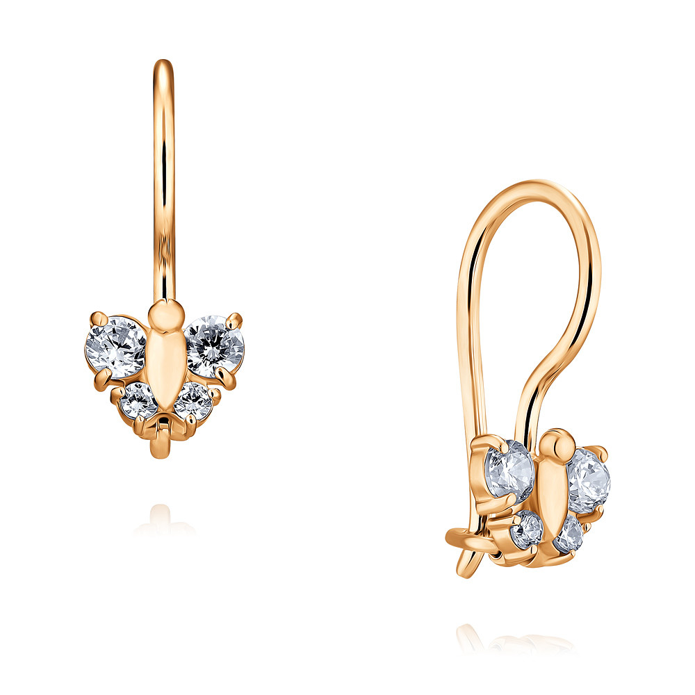 

Серьги из красного золота с фианитом ADAMAS 2354911/04-А50-72, 2354911/04-А50-72