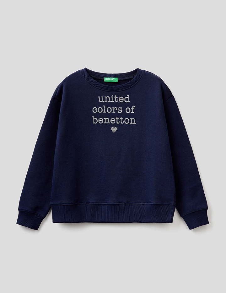 

Свитшот детский Benetton 22P_3J68C101O_252_S синий р.122, 22P_3J68C101O_252
