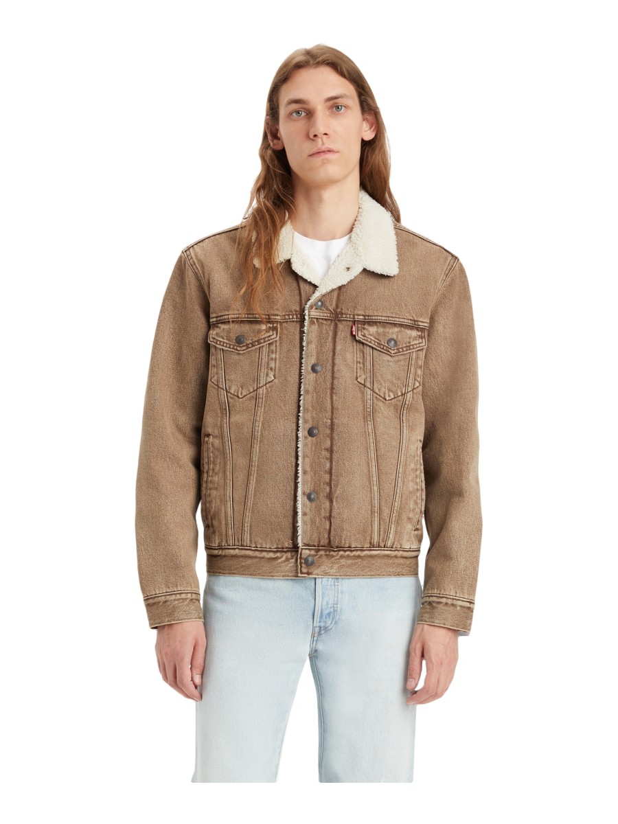 

Джинсовая куртка мужская LEVIS Men Type III Sherpa Trucker Jacket коричневая XL, Коричневый, Men Type III Sherpa Trucker Jacket