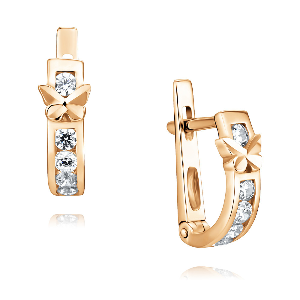 

Серьги из красного золота с фианитом ADAMAS 2454912/04-А50-72, 2454912/04-А50-72