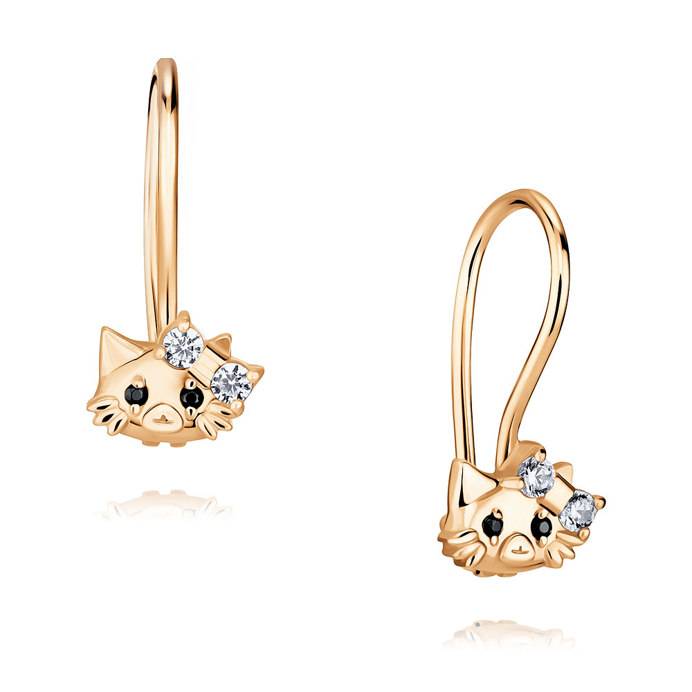 

Серьги из красного золота с фианитом ADAMAS 2354920/03-А50-719, 2354920/03-А50-719