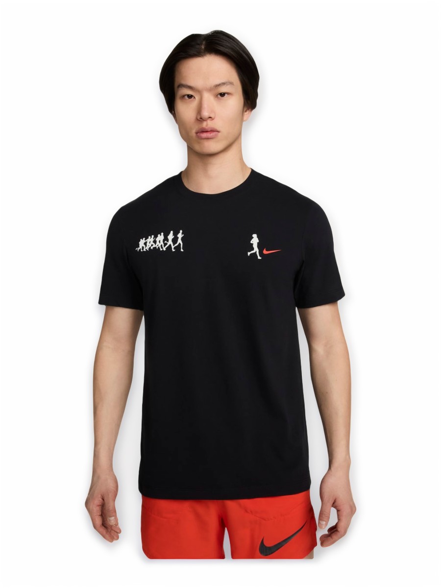 

Футболка мужская Nike M Nk Df Tee Run Energy черная L, Черный, M Nk Df Tee Run Energy