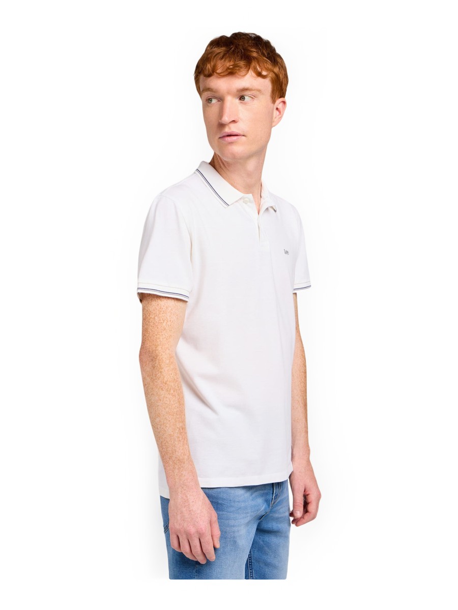 

Футболка мужская Lee Men Pique Polo белая S, Белый, Men Pique Polo