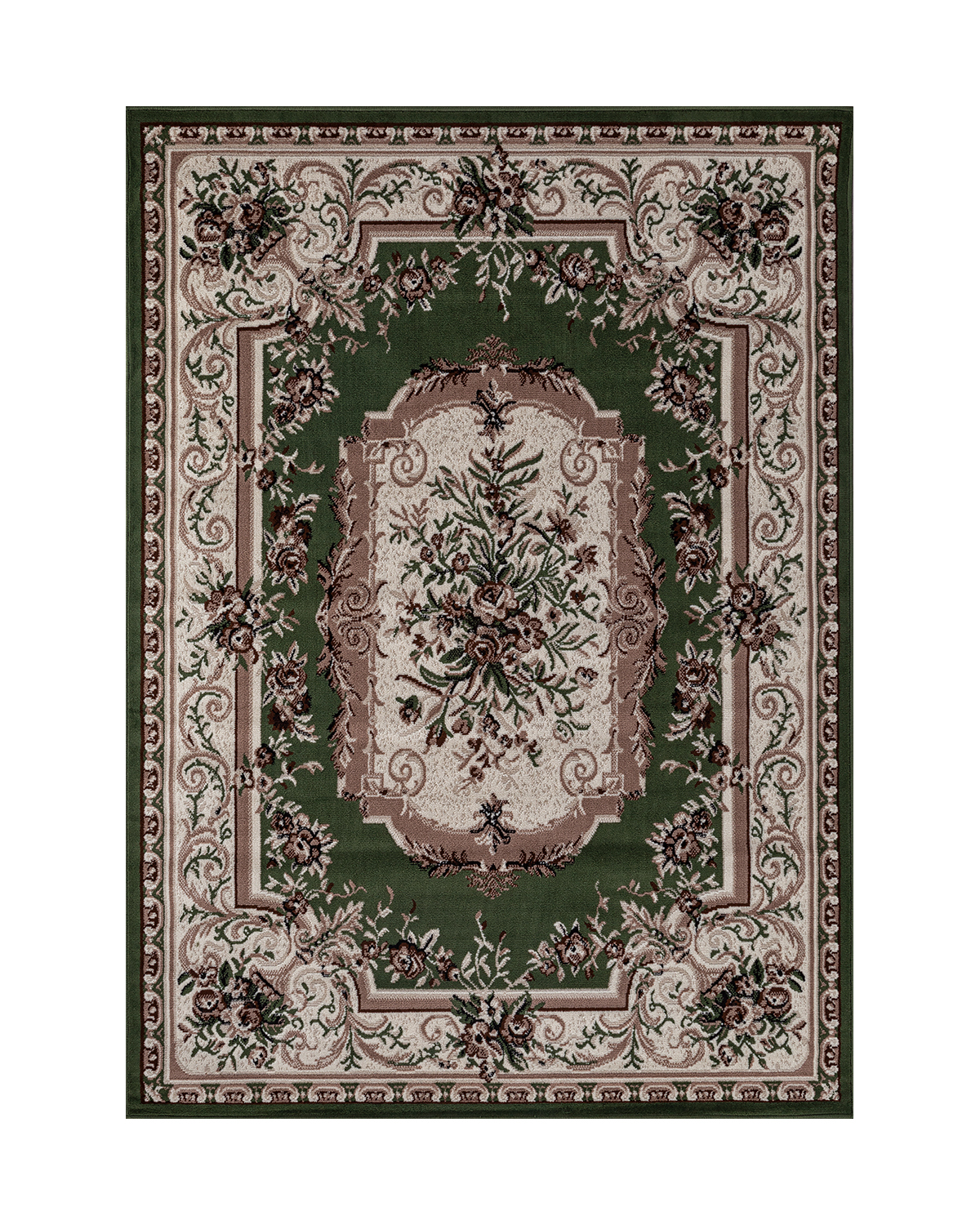 

Ковёр Merinos Gavana 150x300 прямоугольный зелёный/кремовый 5439
