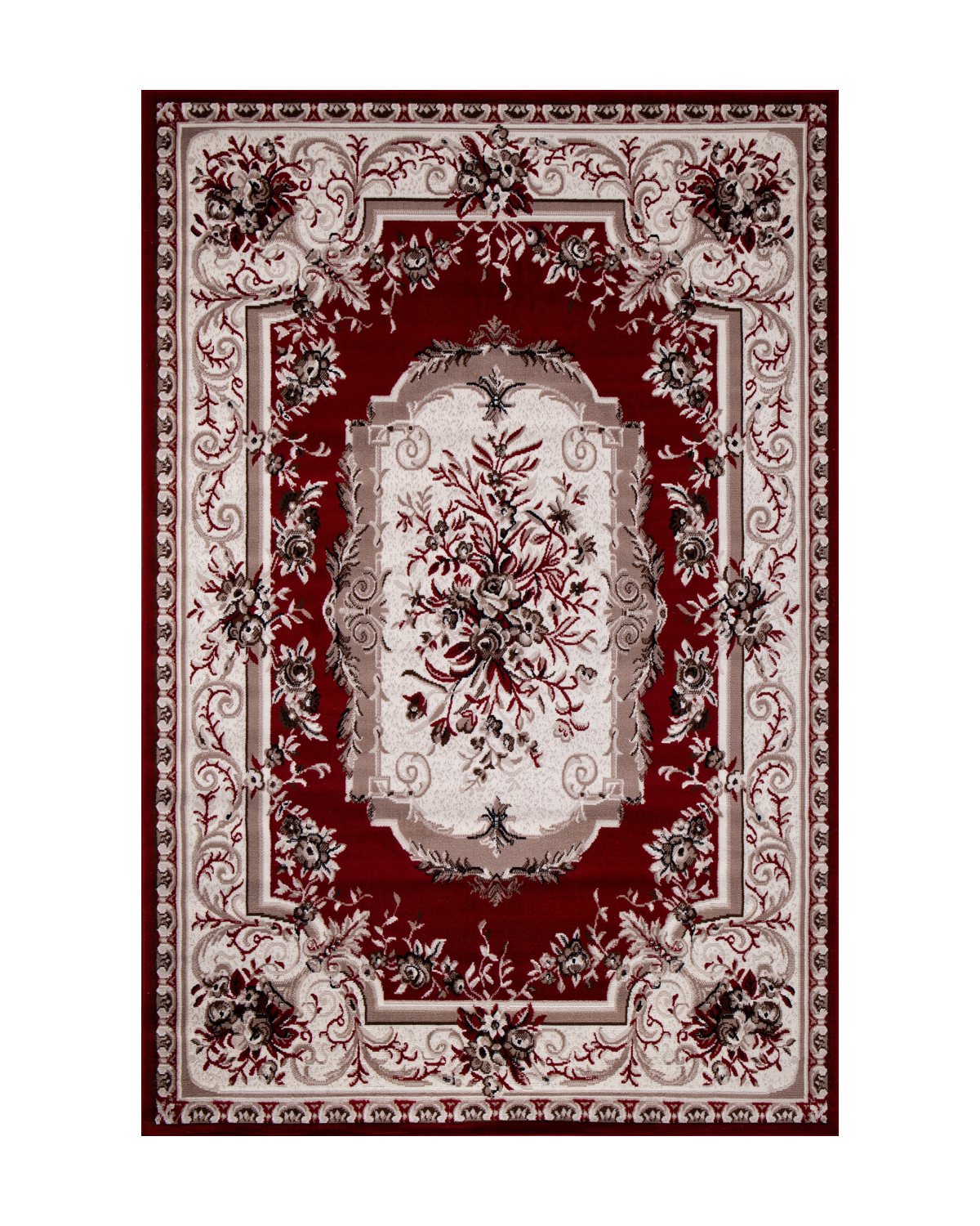 фото Ковёр merinos gavana 150x190 прямоугольный красный/кремовый 5439