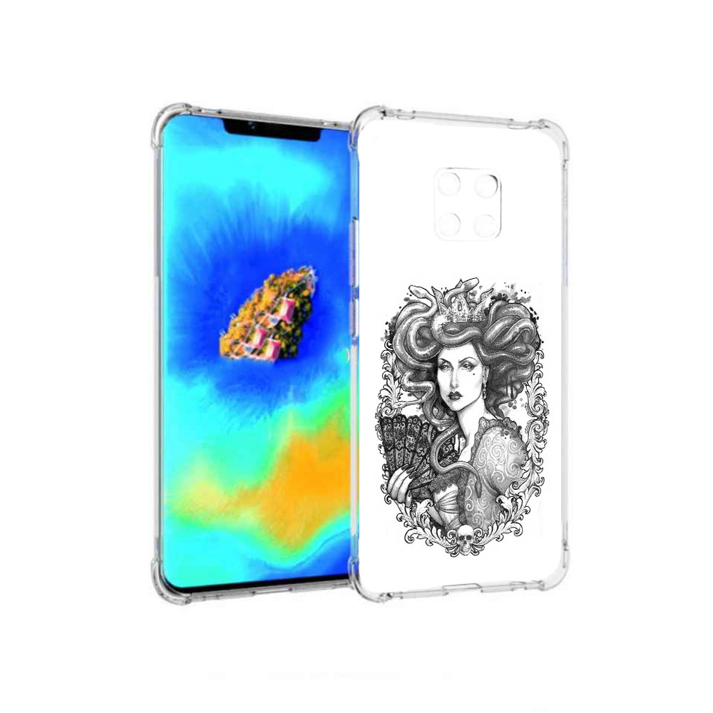 

Чехол MyPads медуза черно белый для Huawei Mate 20 Pro, Прозрачный, Tocco