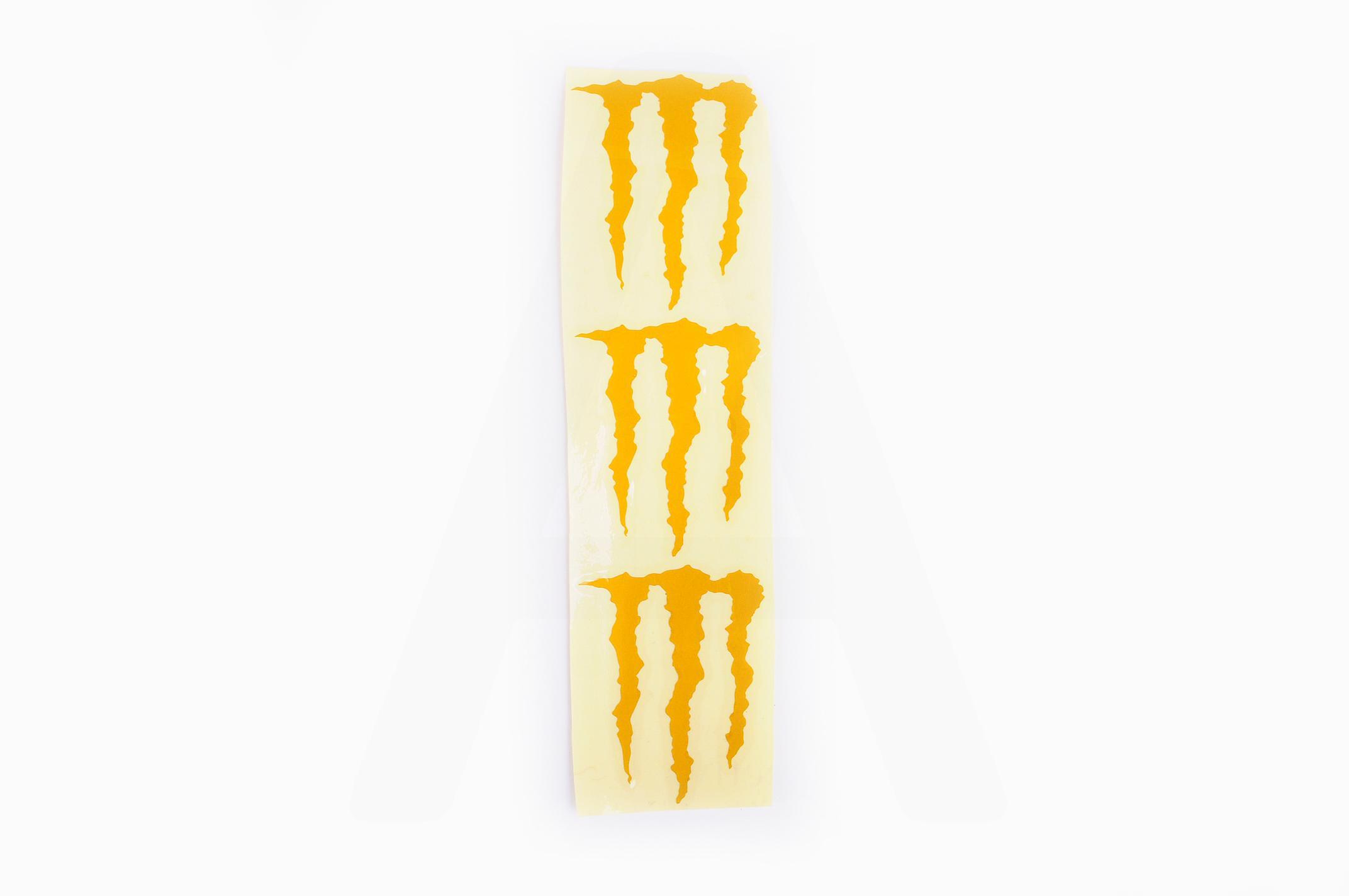 

Наклейка логотип MONSTER ENERGY (5x6см, 3шт, желтая) (#HTC10103)