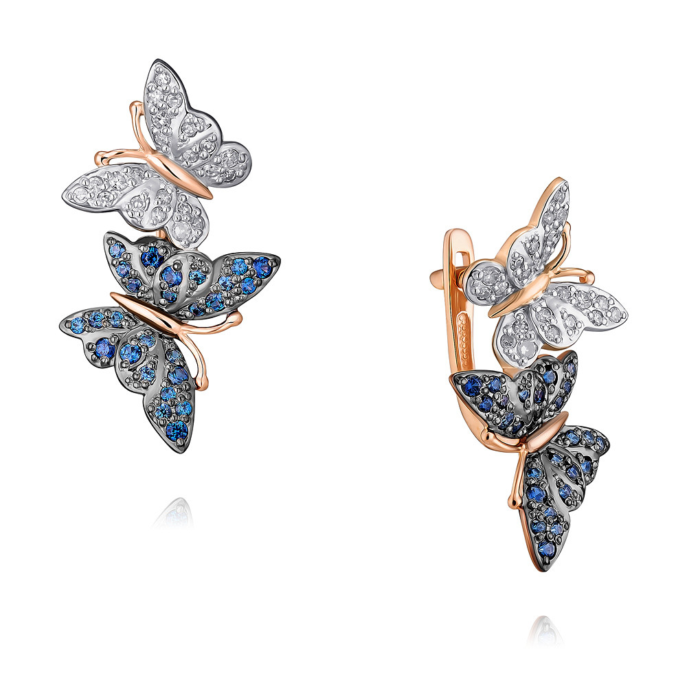 

Серьги из красного золота с бриллиантом/сапфиром ADAMAS 2457579/01-А50Д-434, 2457579/01-А50Д-434