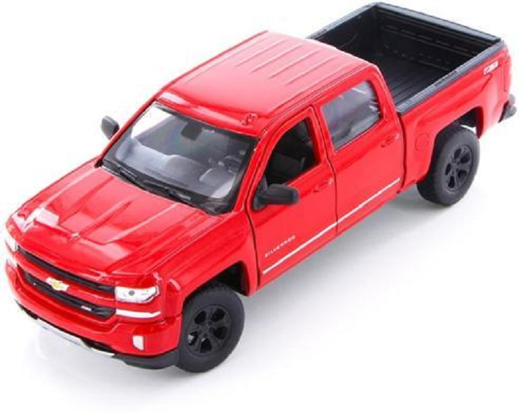 Машинка Welly 2017 Chevrolet Silverado 1:32 красный 39893