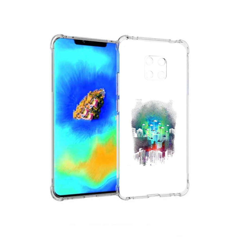 

Чехол MyPads город в свечении для Huawei Mate 20 Pro, Прозрачный, Tocco