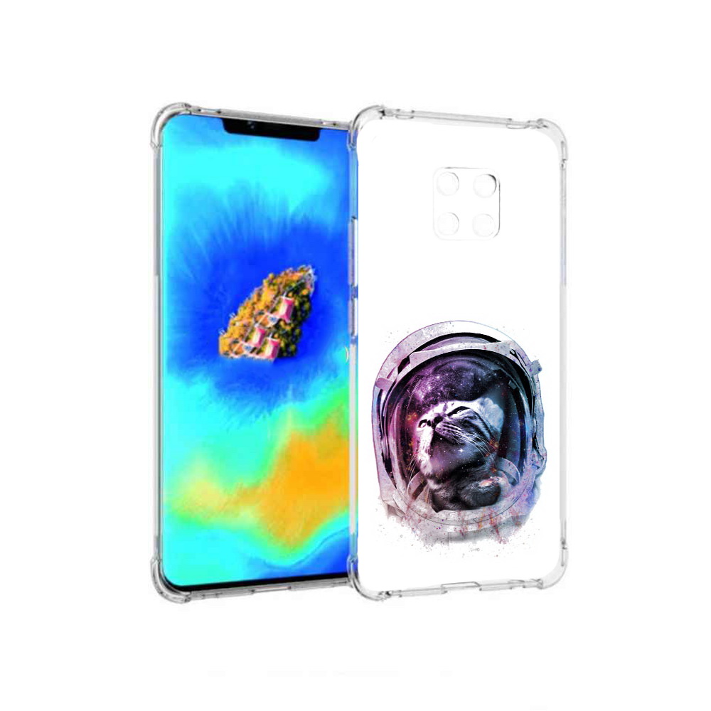 

Чехол MyPads кот в шлеме для Huawei Mate 20 Pro, Прозрачный, Tocco