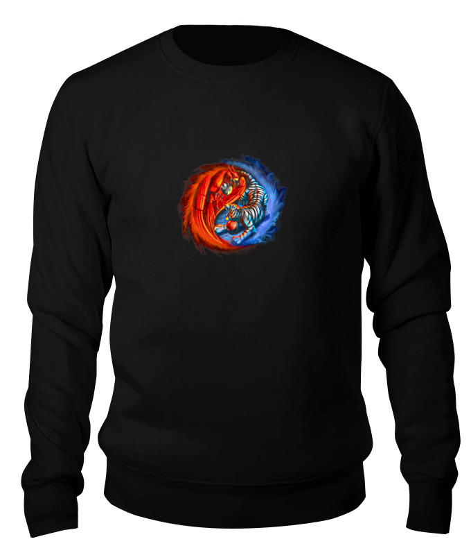 

Свитшот унисекс Printio Yin yang черный S, Yin yang