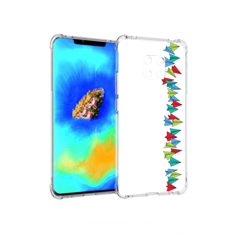 

Чехол MyPads самолетики из листочков для Huawei Mate 20 Pro, Прозрачный, Tocco