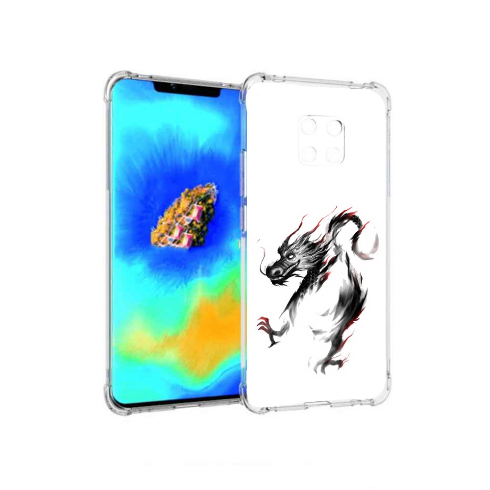 

Чехол MyPads черный дракон для Huawei Mate 20 Pro, Прозрачный, Tocco