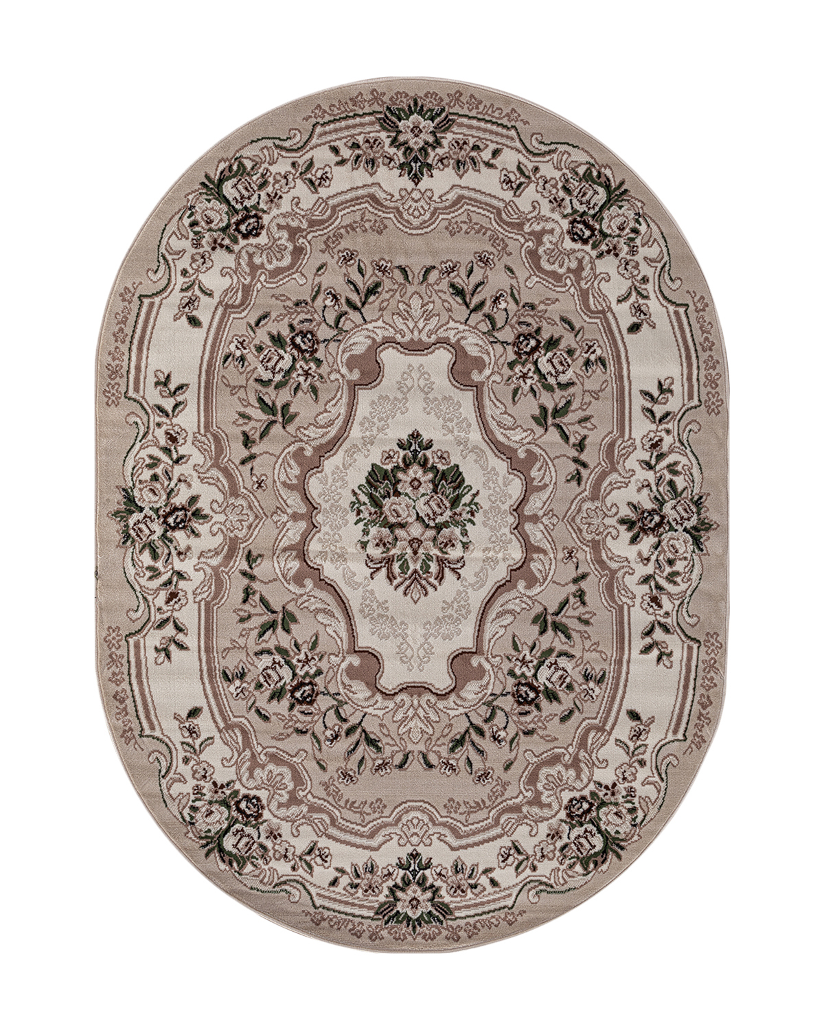 

Ковёр Merinos Gavana 200x300 овальный тёмно-бежевый d017