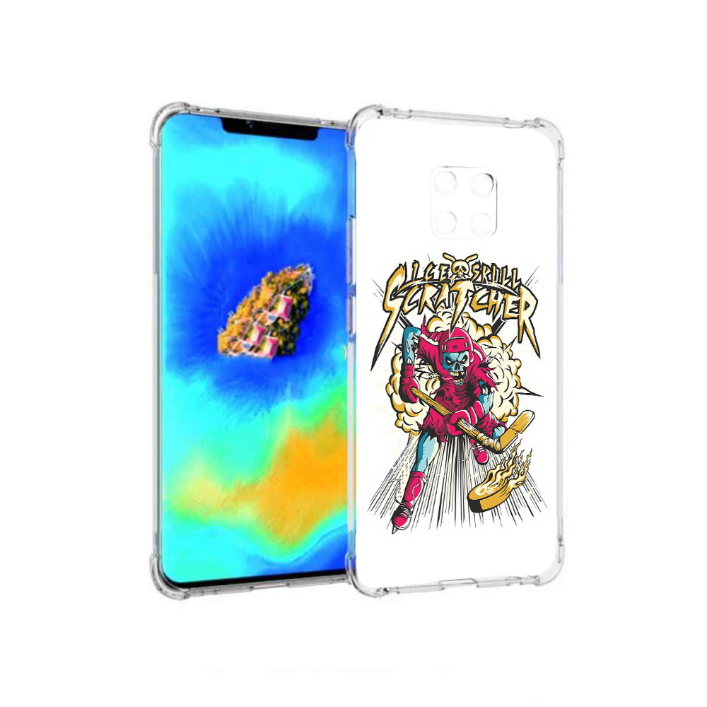 

Чехол MyPads нарисованный скелет хоккеист для Huawei Mate 20 Pro, Прозрачный, Tocco
