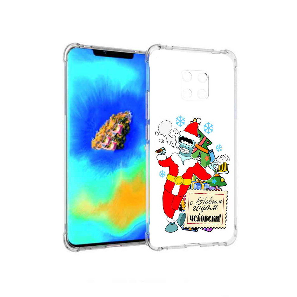 

Чехол MyPads С новым годом человеки для Huawei Mate 20 Pro, Прозрачный, Tocco