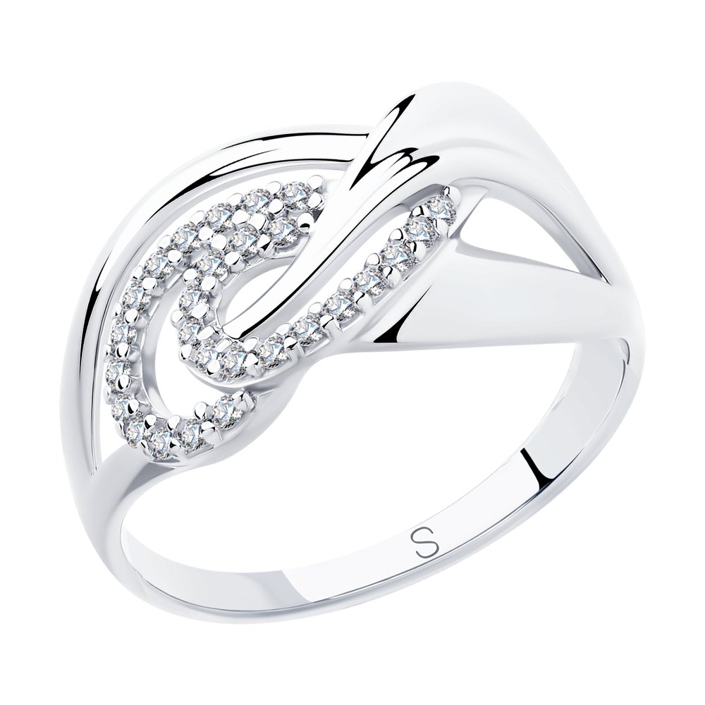 

Кольцо из серебра р.  SOKOLOV 94012922, фианит, 94012922