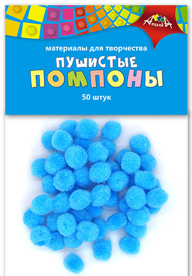 

Материалы для творчества SEW STAR Пушистые помпоны Голубые, Голубой