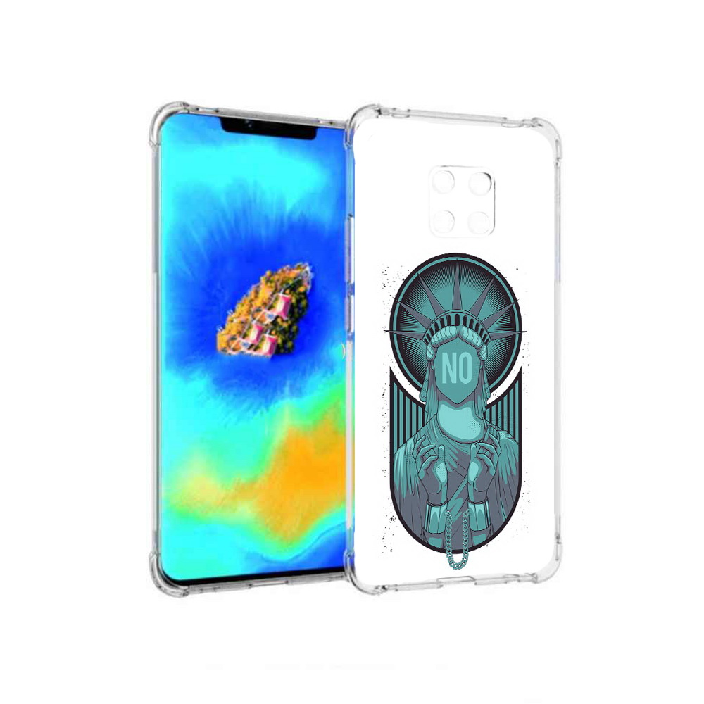 

Чехол MyPads статуя свободы зеленый для Huawei Mate 20 Pro, Прозрачный, Tocco