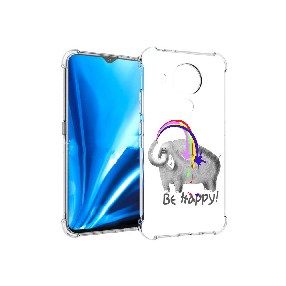 

Чехол MyPads Tocco для Nokia 5.4 счастливый слон (PT156621.100.632), Прозрачный, Tocco