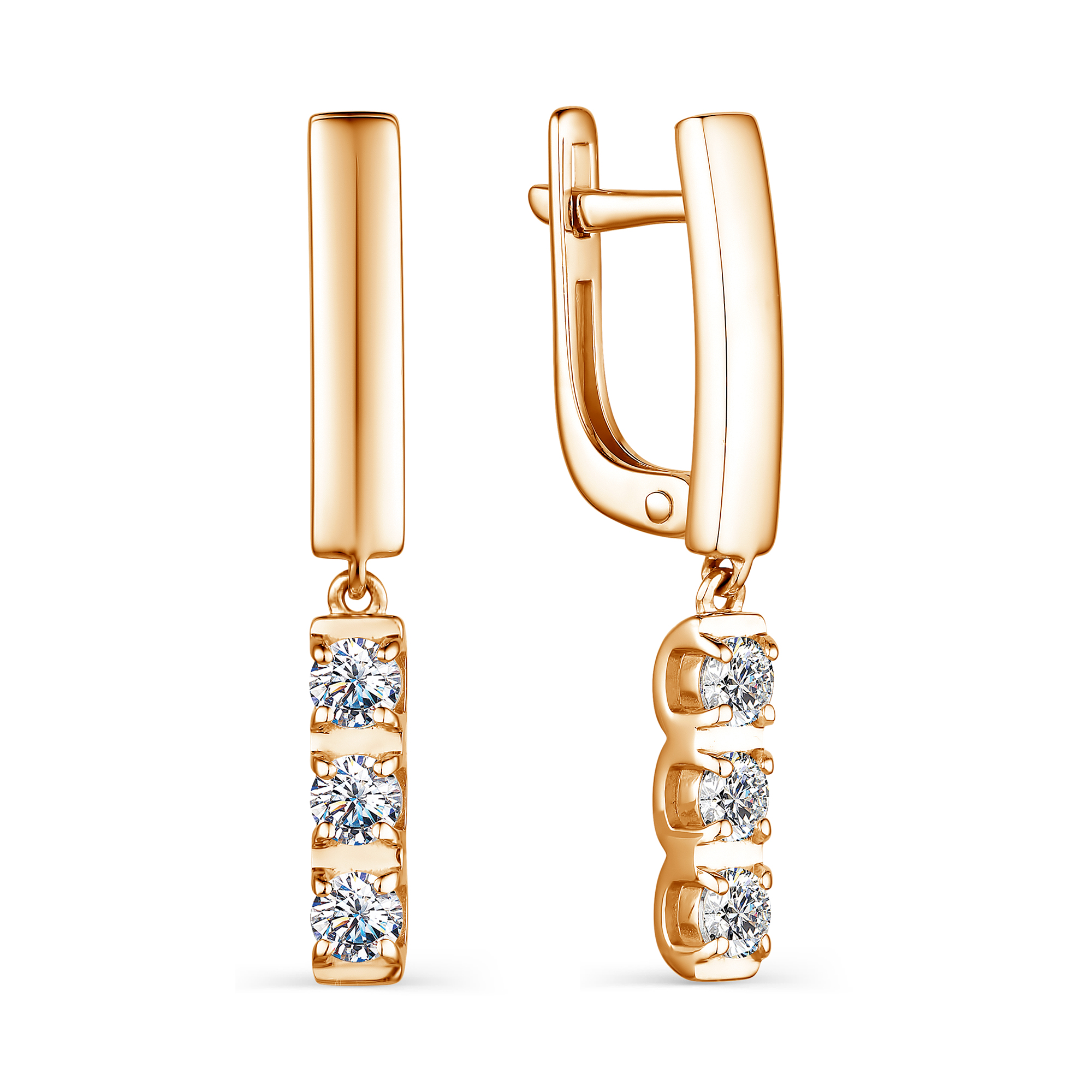 

Серьги подвески из серебра с фианитом АЛЬКОР 02-2060/00КЦ-06, 02-2060/00КЦ-06